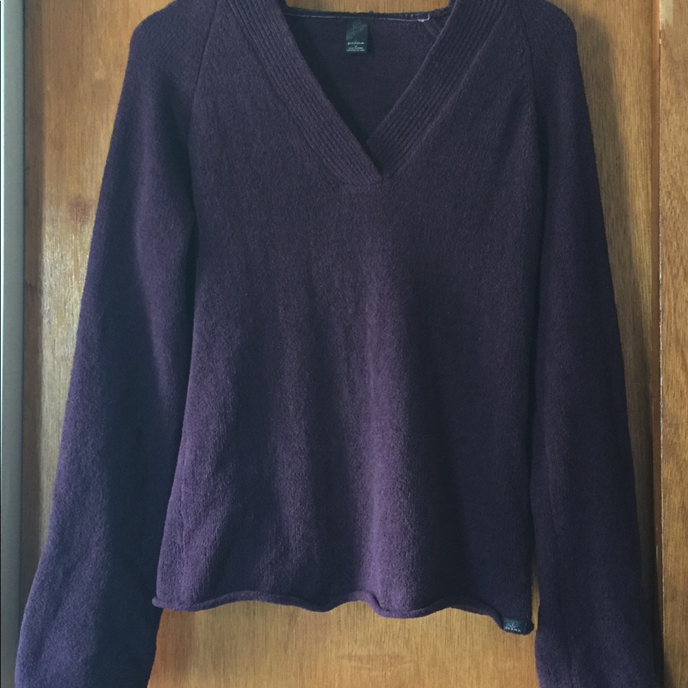 PrAna Soft Hoodie  V-neck Purple